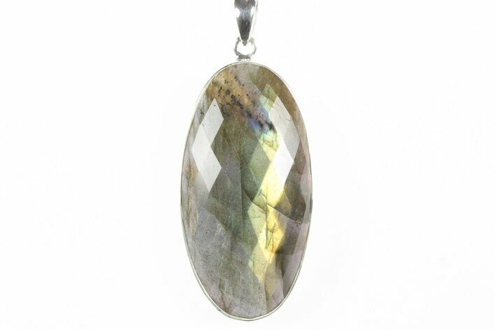 Faceted, Labradorite Pendant (Necklace) - Sterling Silver #243988